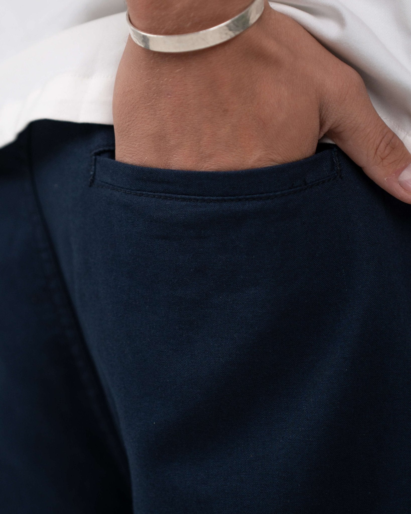 Baggy Hørbukser Navy | Skagen - clothing.dk
